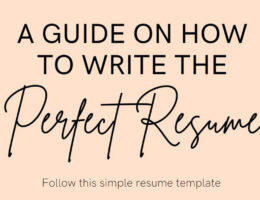 How to Write the Perfect Resume